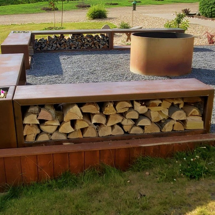 Firewood Bench - Staaltec
